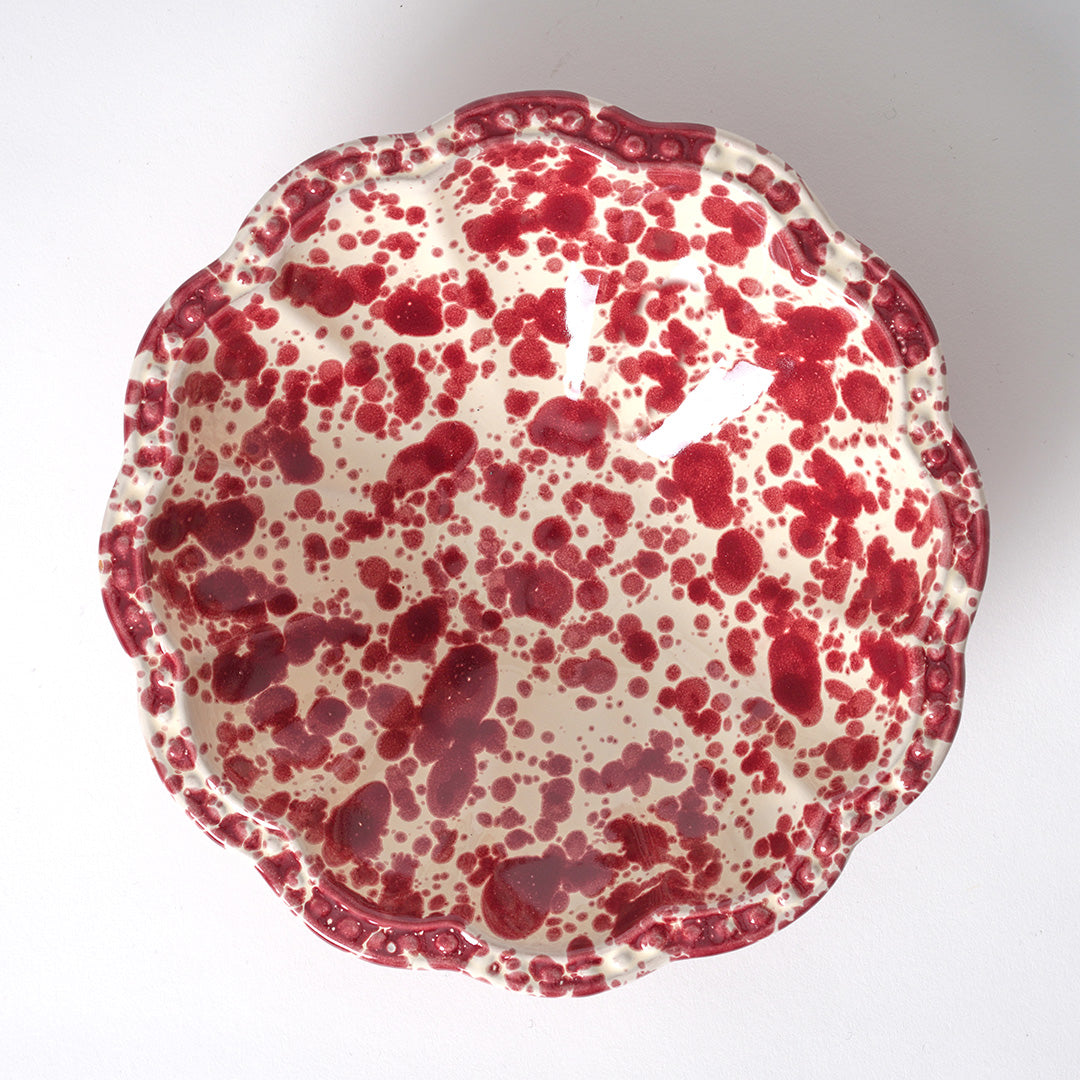 Small Scalloped Decorative/Pudding Bowl - 5 Colourways