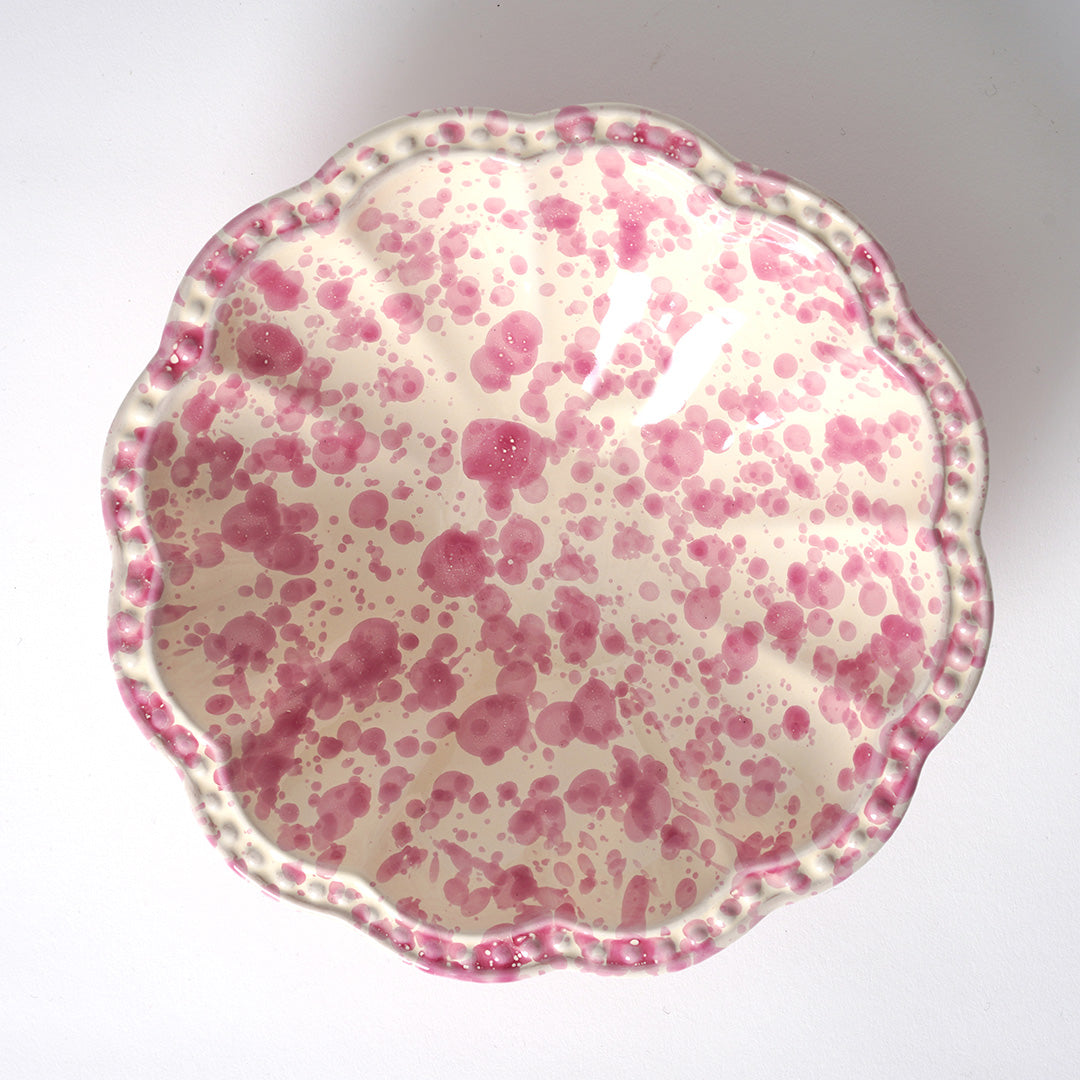 Small Scalloped Decorative/Pudding Bowl - 5 Colourways