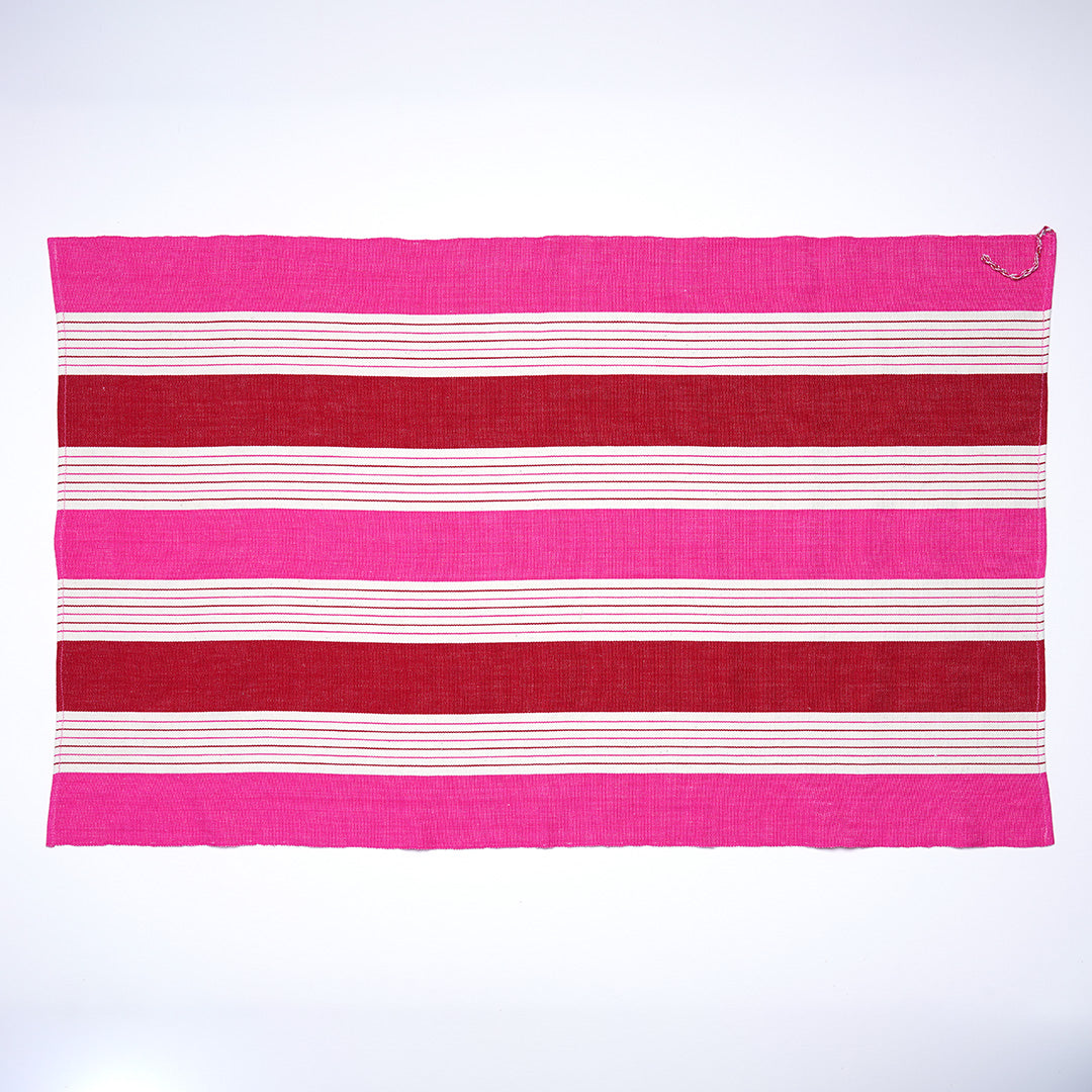 Hot Stripes Hand Towel - Red, Pink and Cream Stripes