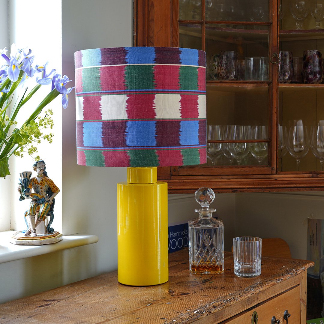 Ceramic Medium Column Lamp- Green