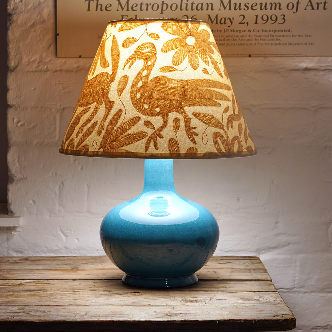 Cream Otomi Empire Lampshade - 35cm diameter