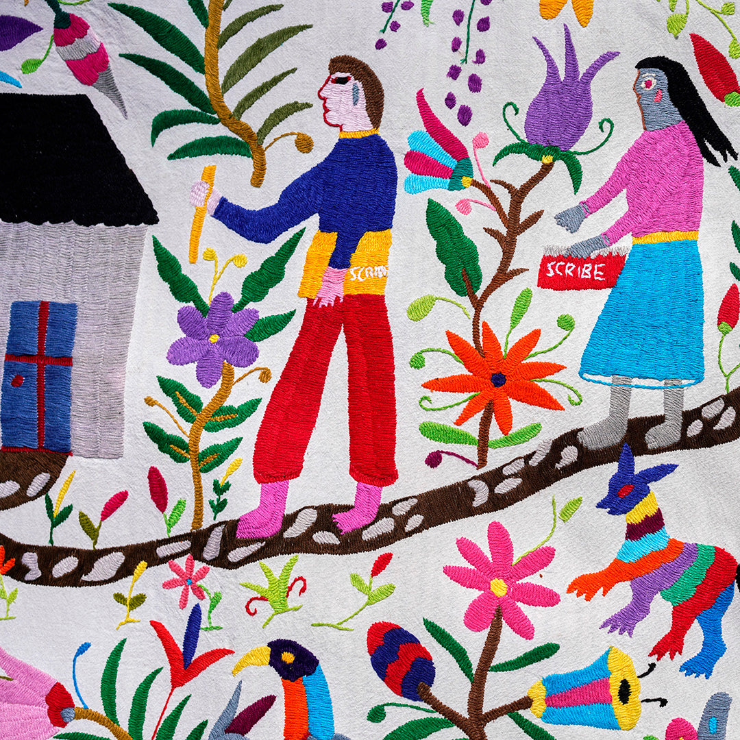 Multicoloured Otomi Wall Hanging - The Costumes of Life
