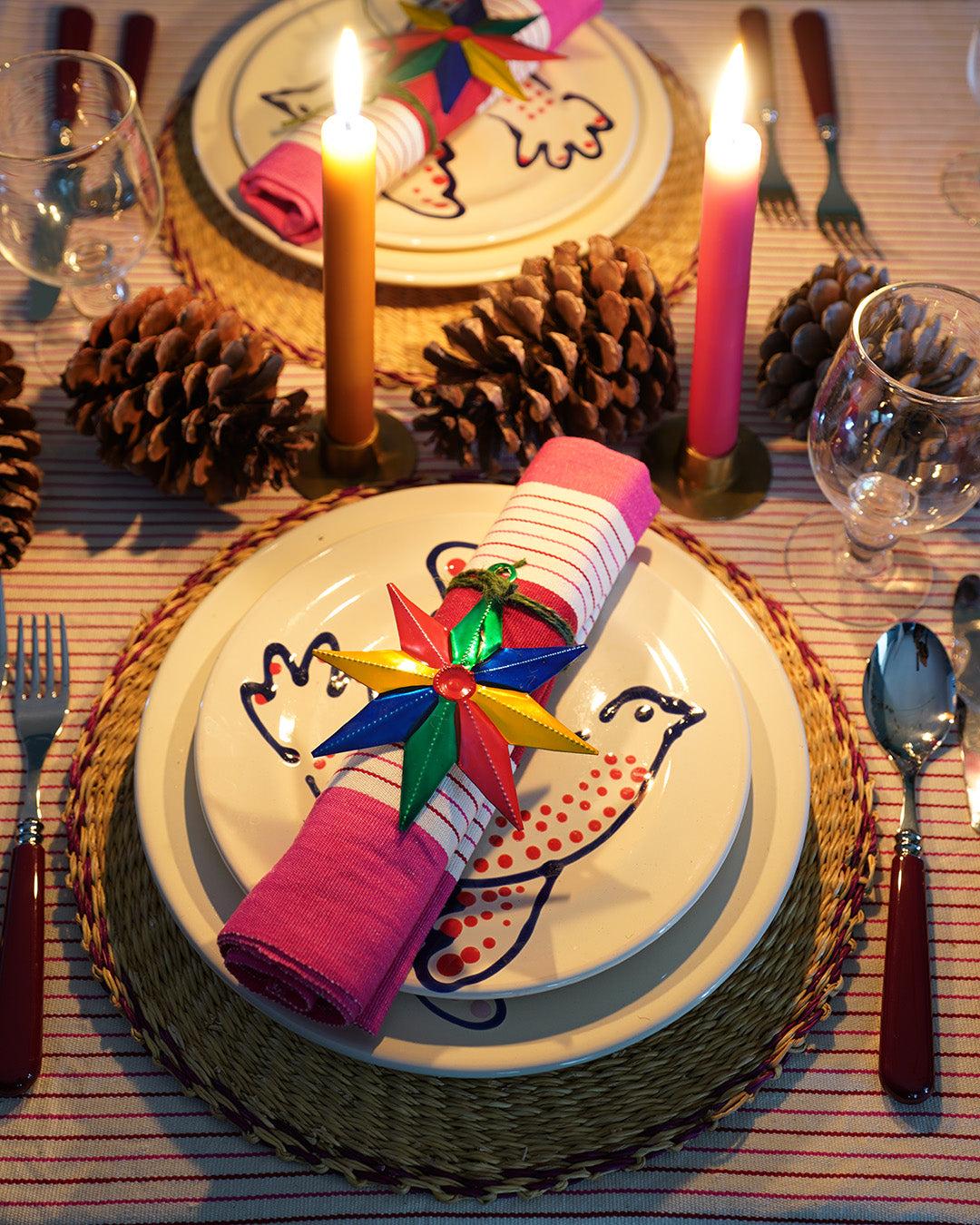 Handmade 3D Star Tin Decoration - Multicoloured