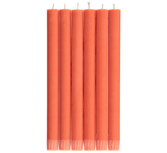 Coral coloured candles