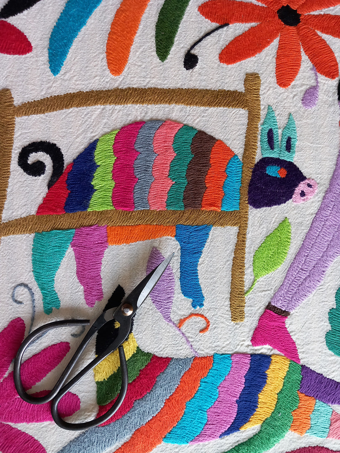 Multicoloured Otomi Wall Hanging - Fiesta