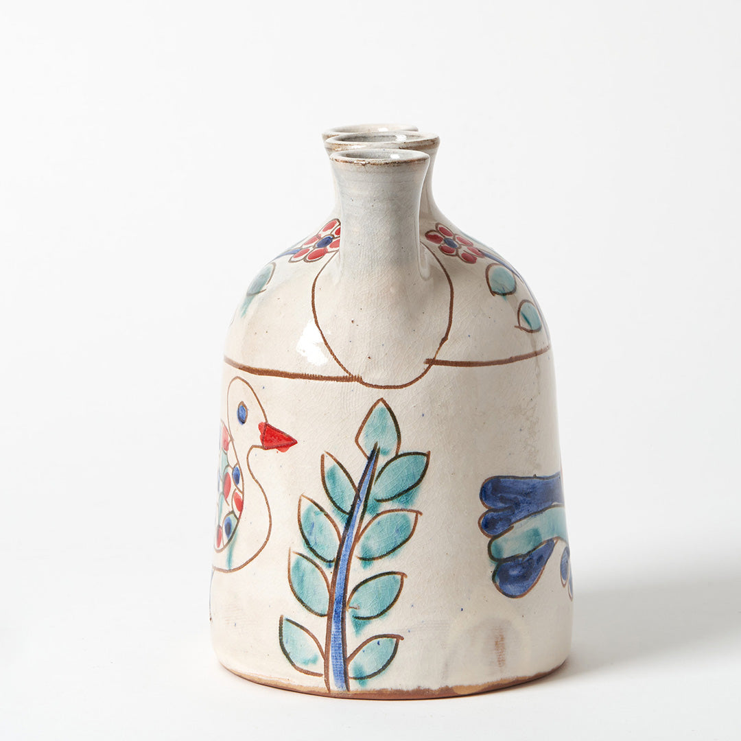 Bird Candle Holder / Flower Vase - Egyptian Ceramics