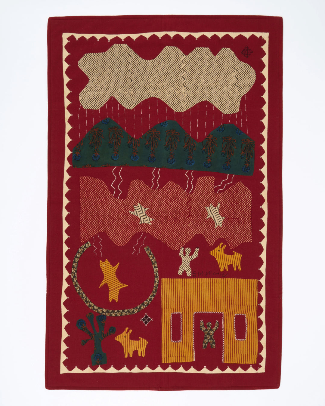 Applique Wall Hanging - Clouds over the Mountains