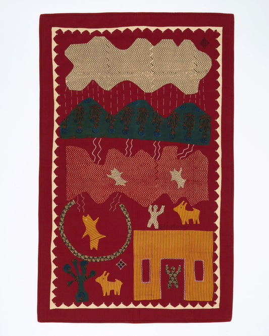 Applique Wall Hanging - Clouds over the Mountains