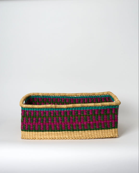 Medium Rectangular Storage Basket with inset Handles