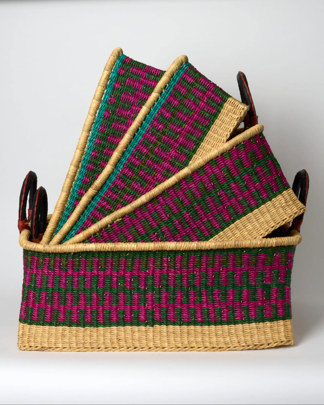 Medium Rectangular Storage Basket with inset Handles