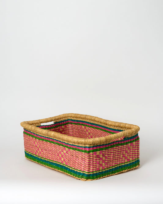 Medium Rectangular Storage Basket with inset Handles