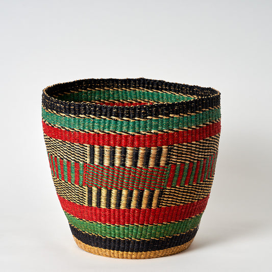 Waste Paper Basket - Red, Teal and Navy