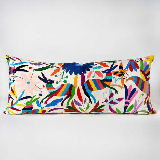 Multicoloured Otomi Bolster - 90cmx40cm