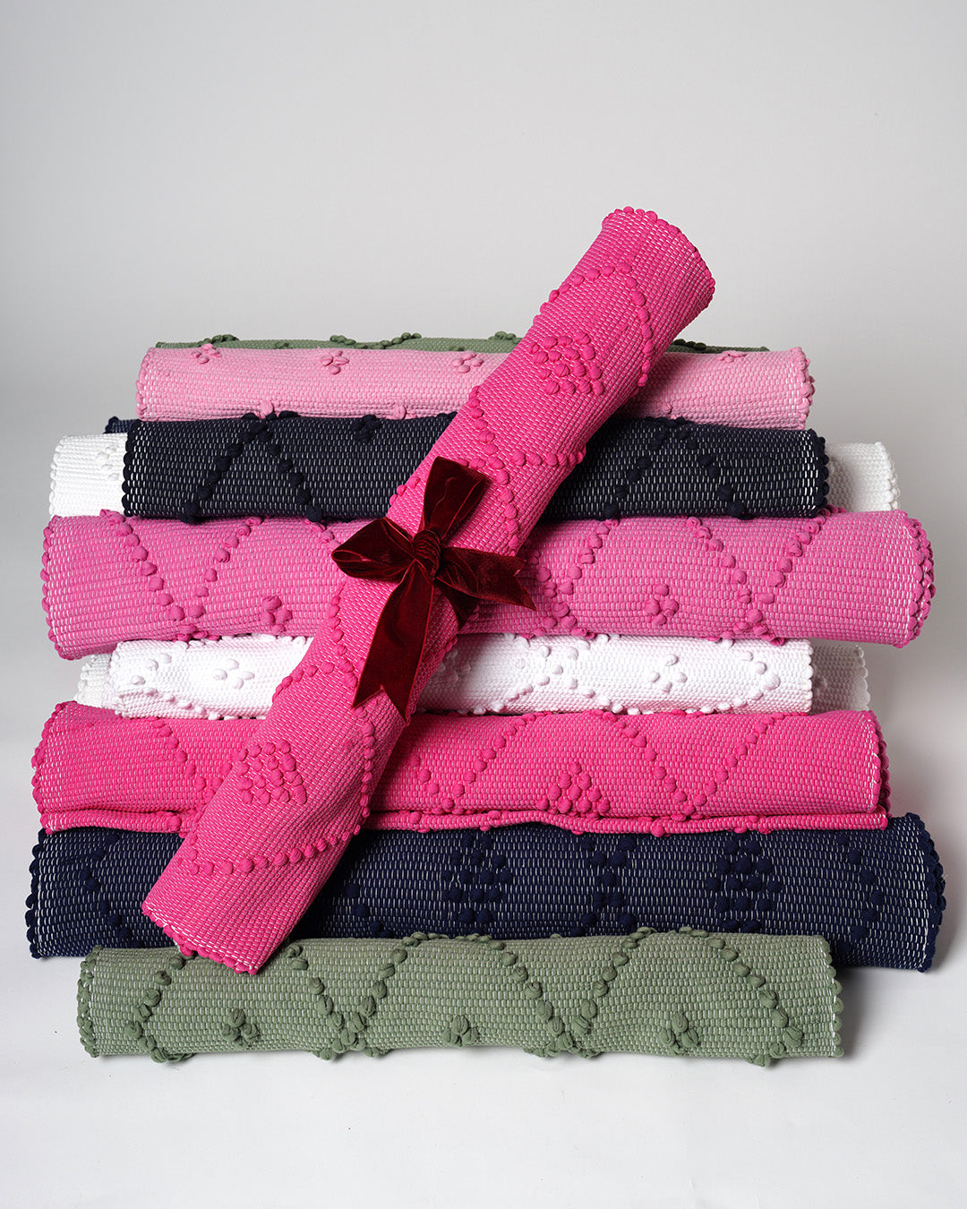 Cotton Bath Mat - Sage Green, Standard Size