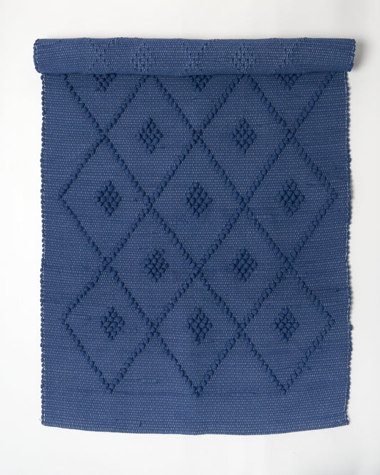 Cotton Bath Mat - Beautiful Blue - LARGE