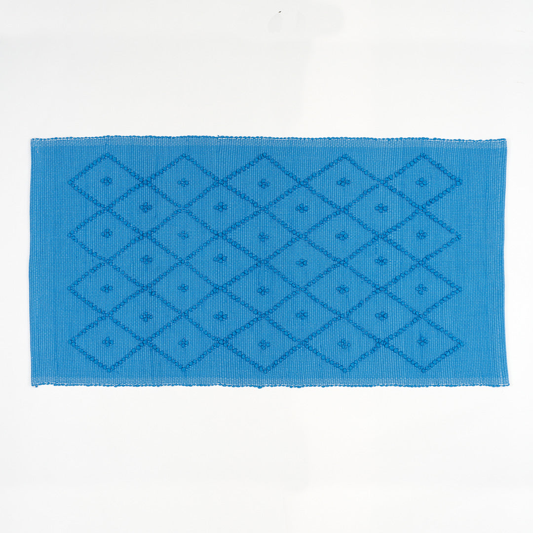 Cotton Bath Mat - Azure Blue - LARGE