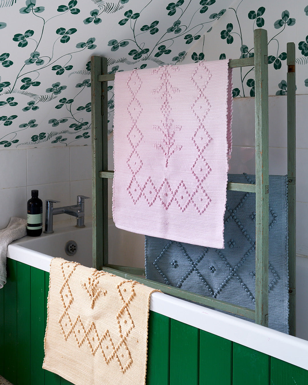 Cotton Bath Mat - Mid Blue, Standard