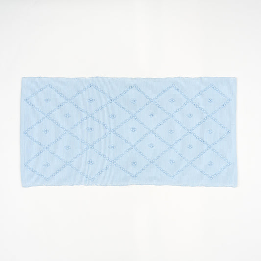 Cotton Bath Mat - Pale Blue