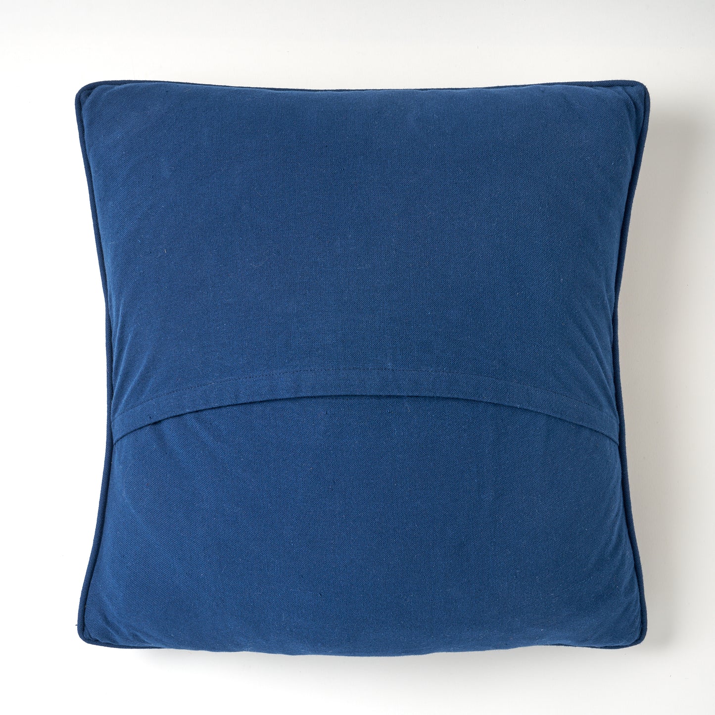 Kala Rama Geometric Jewel Design - Hand Embroidered Cushion - Blue