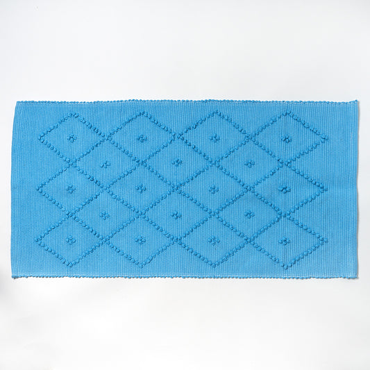 Cotton Bath Mat - Bright Blue, Standard
