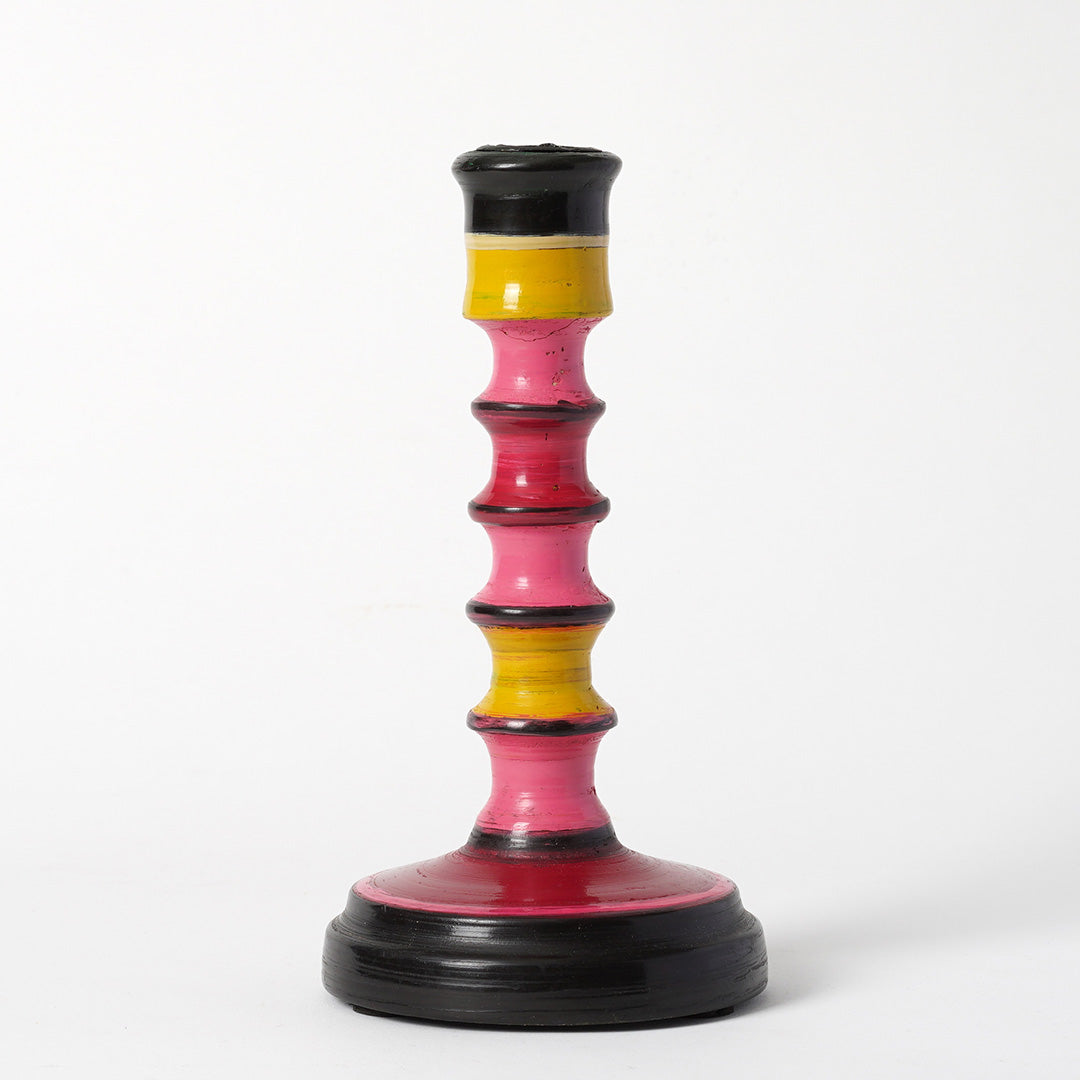 Colour block Candlestick - Yellow, Pinks & Black