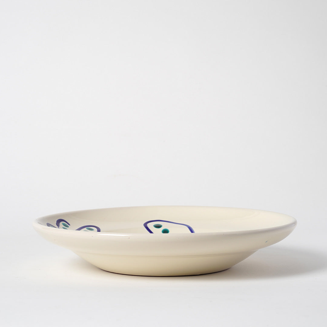 Paloma Soup Bowl, 23.5cm diameter - Blue and Green, Right