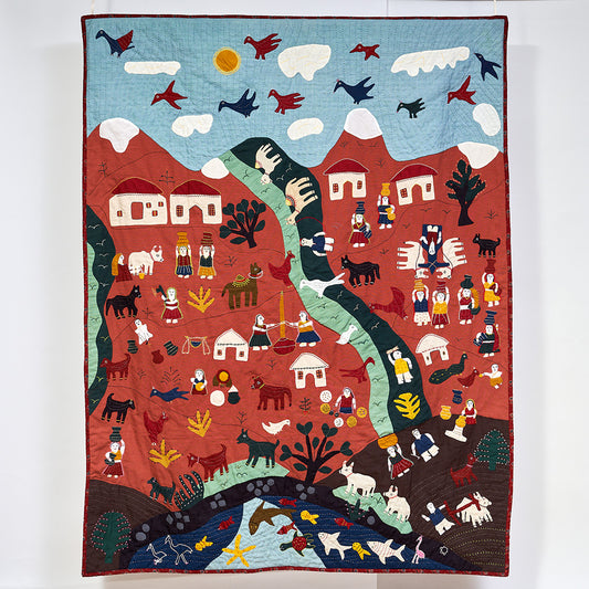 Applique Wall Hanging - The Sky, The Sea, The Land