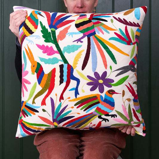 SECONDS Multicoloured Otomi Cushion - 60cmx60cm