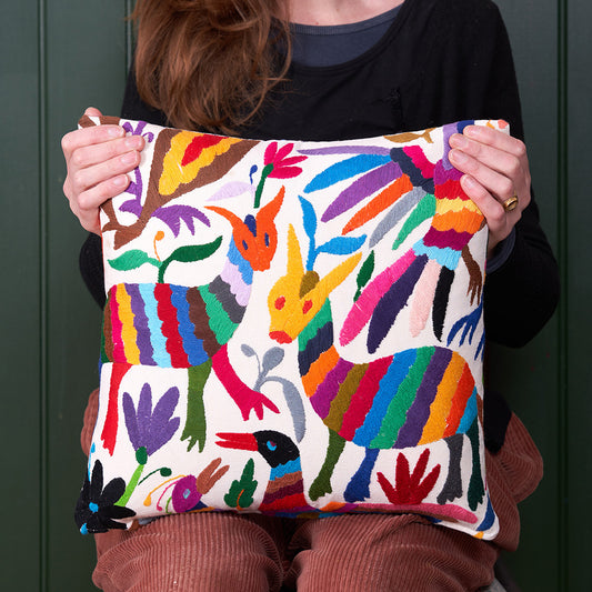 SECONDS Multicoloured Otomi Cushion - 40cmx40cm