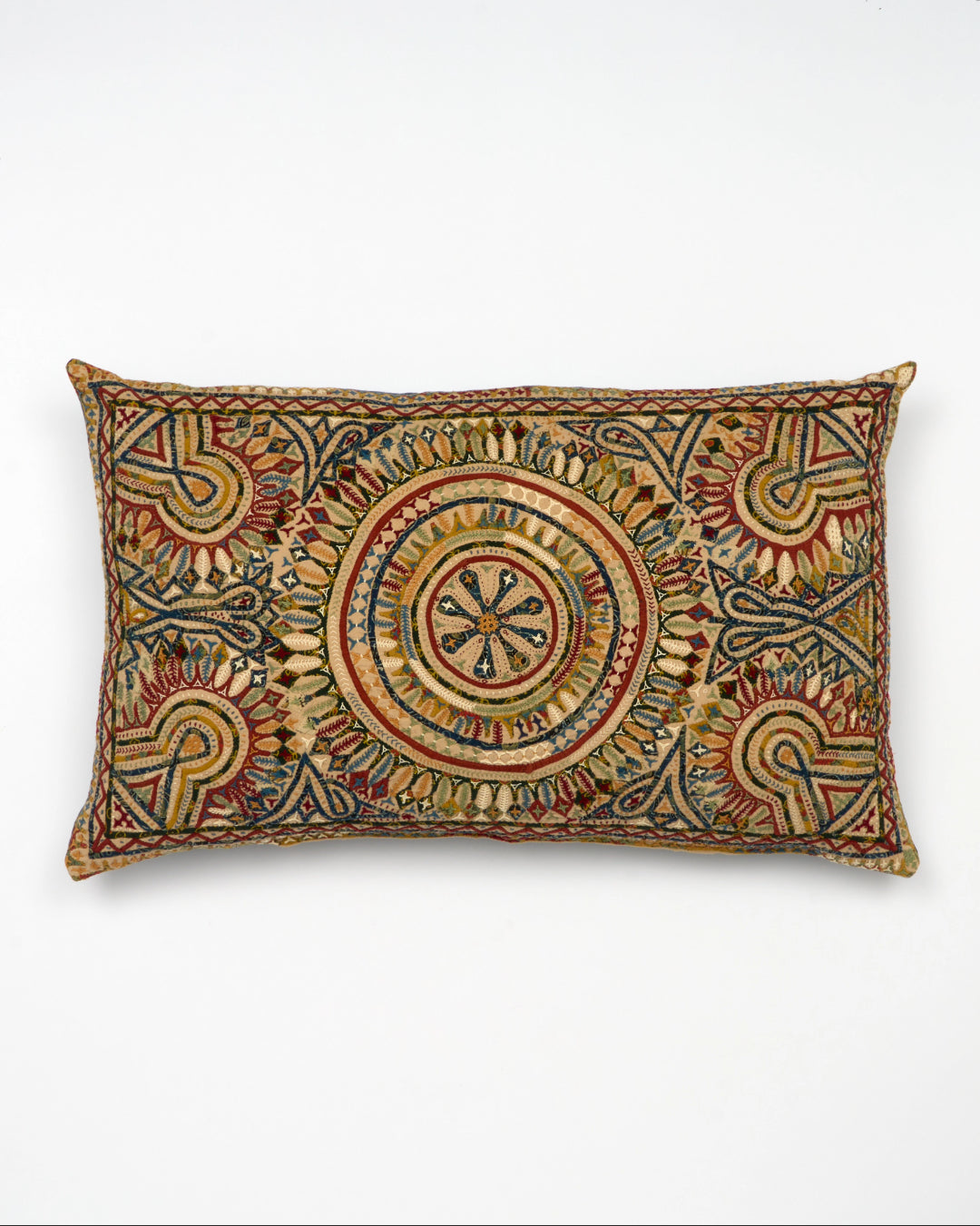 Hand Appliqued Cushion with Embroidery - Large cushion