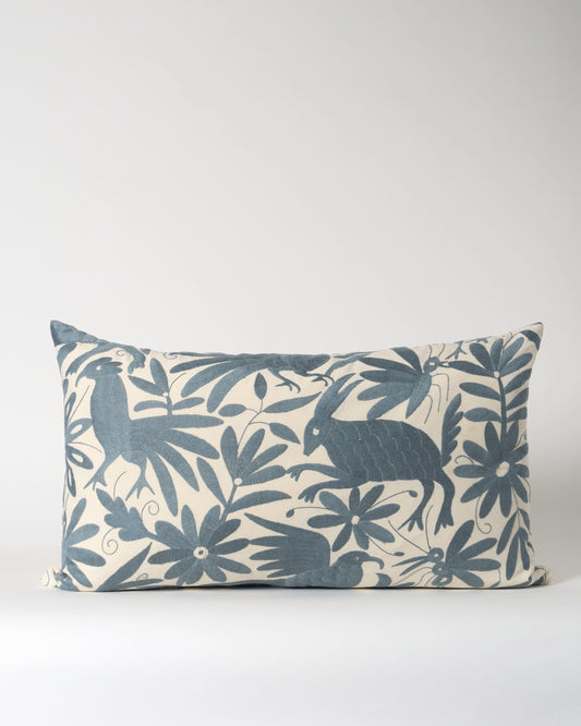 Slate Grey Otomi Cushion - 45cmx75cm
