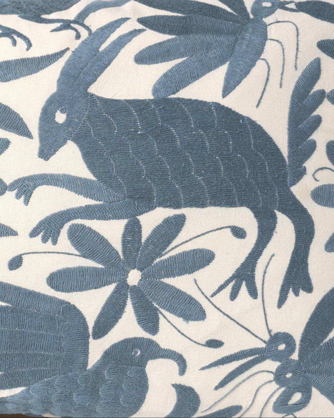 Slate Grey Otomi Cushion - 45cmx75cm