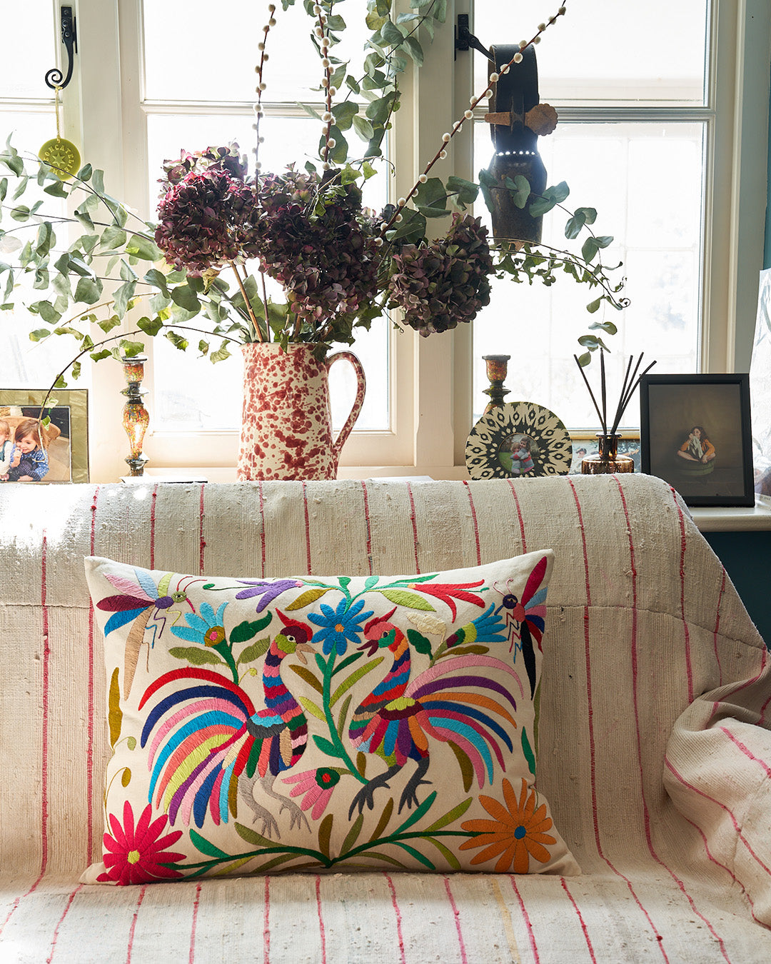 Multicoloured Otomi Cushion - 60cmx40cm