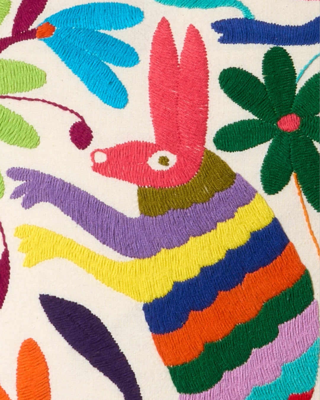 Multicoloured Otomi Cushion - 45cmx45cm