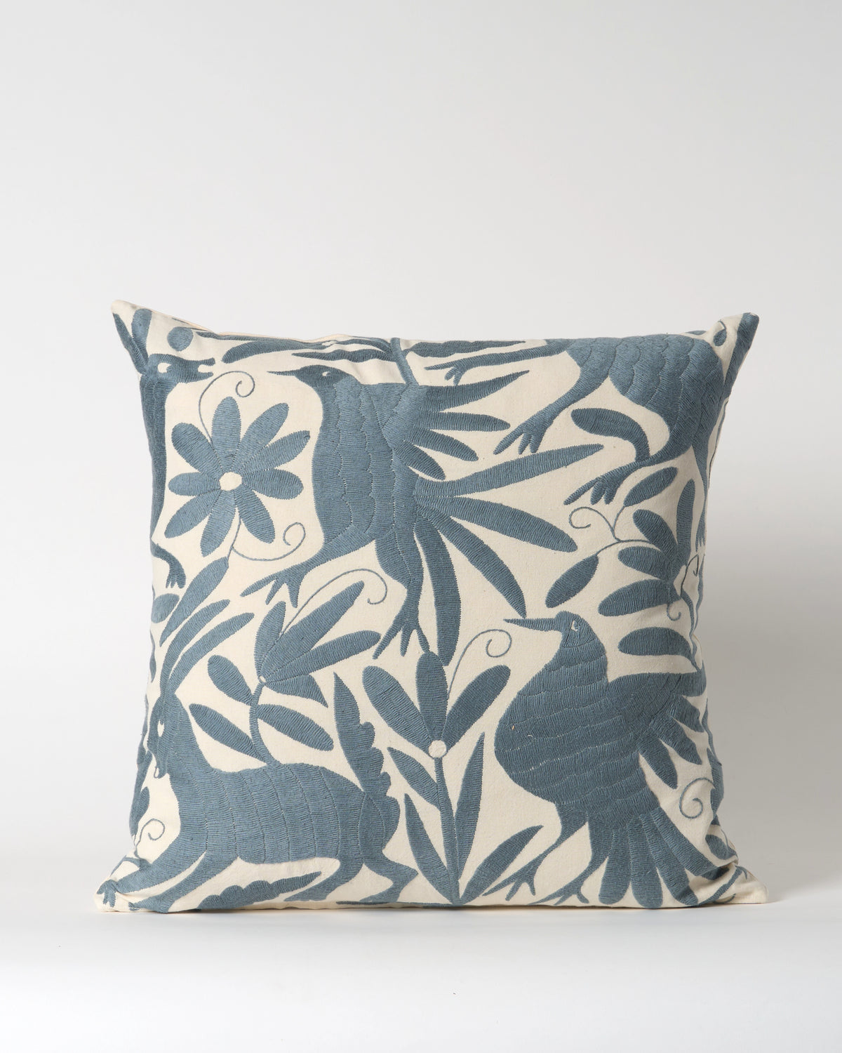 Slate Grey Otomi Cushion - 50cmx50cm