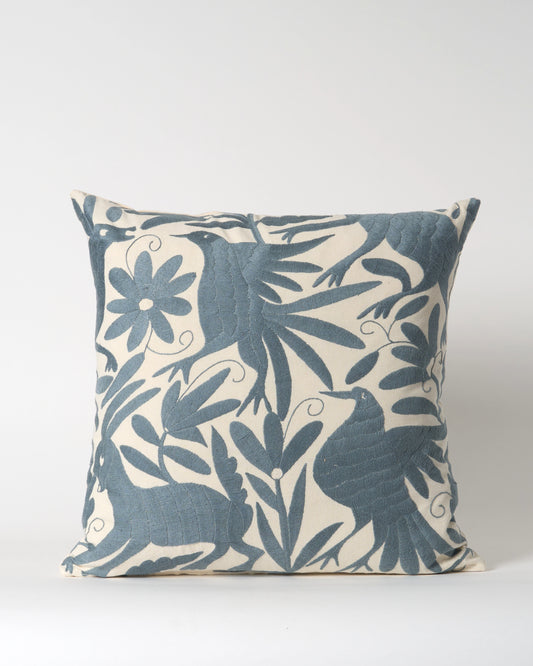 Slate Grey Otomi Cushion - 50cmx50cm