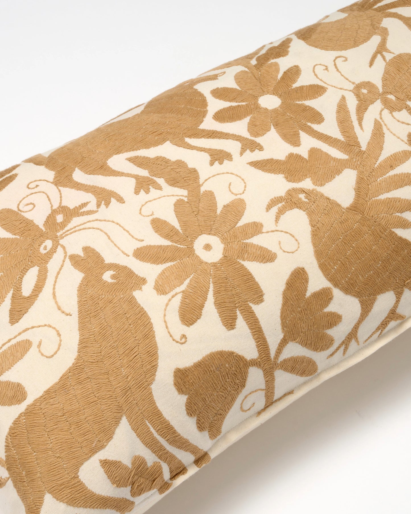 Biscuit Otomi Bolster Cushion - 90cmx40cm