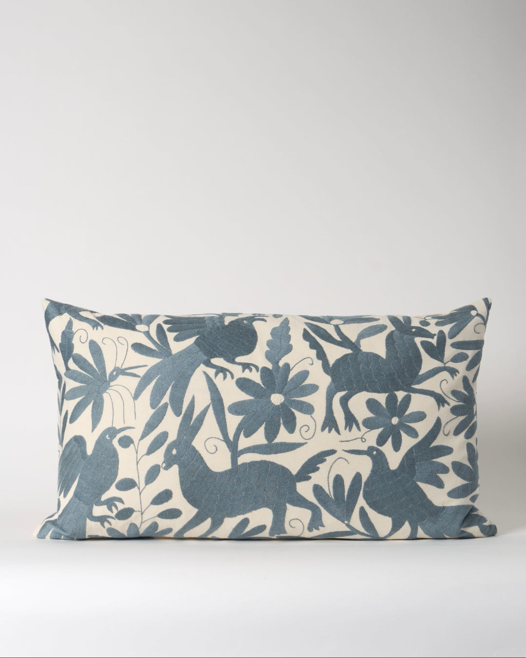 Slate Grey Otomi Cushion - 45cmx75cm