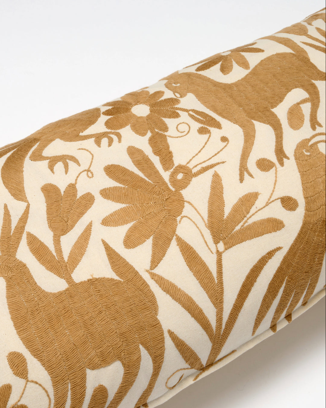 Biscuit Otomi Bolster Cushion - 90cmx40cm