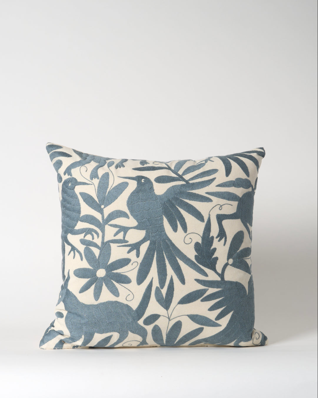 Slate Grey Otomi Cushion - 50cmx50cm