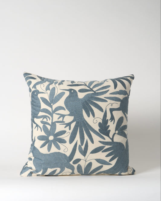 Slate Grey Otomi Cushion - 50cmx50cm