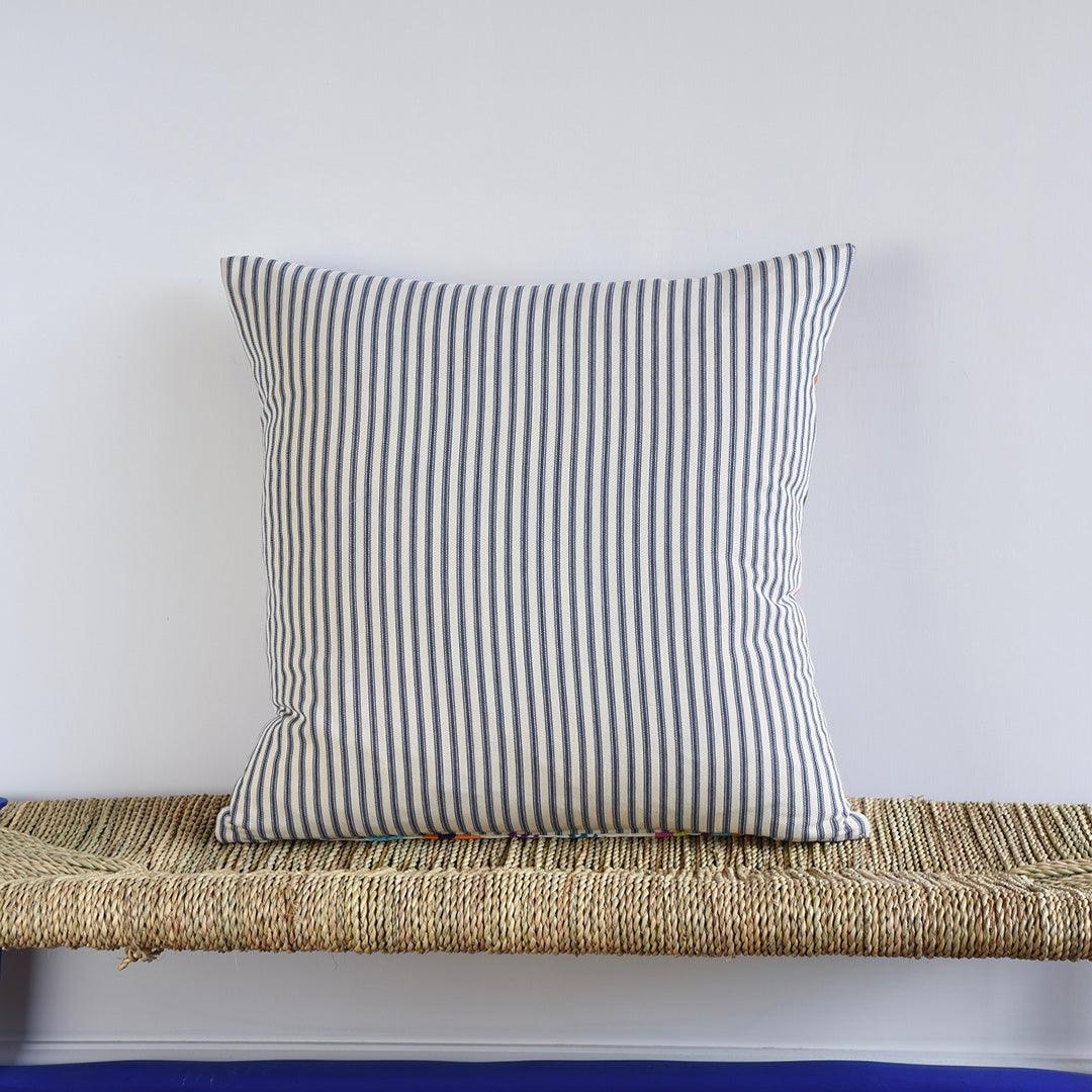 SECONDS Slate Grey Otomi Cushion - 60cmx60cm