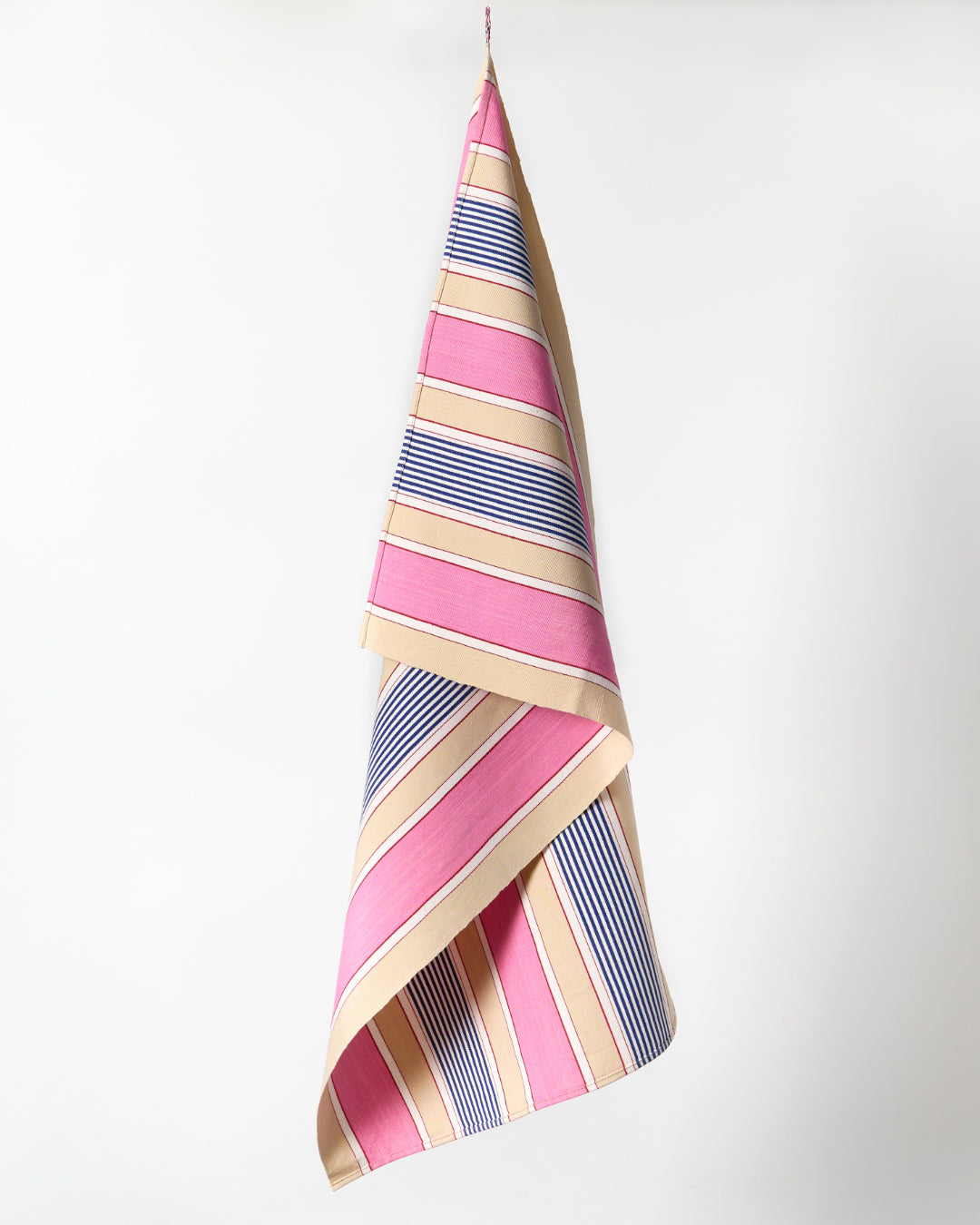 Hand Towel - Pink, Blue and Cream Stripes