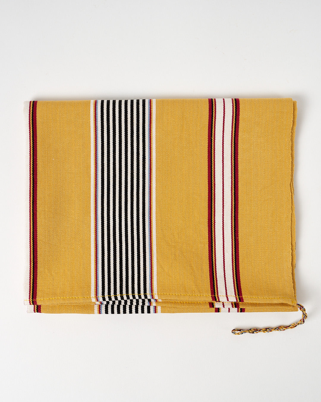 Spice Stripes Hand Towel - Yellow, black, white and red