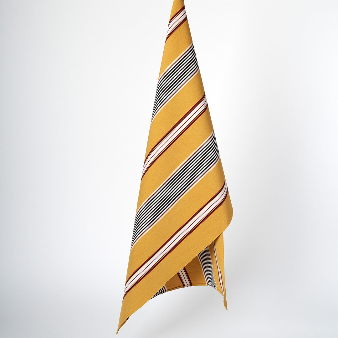 Spice Stripes Hand Towel - Yellow, black, white and red