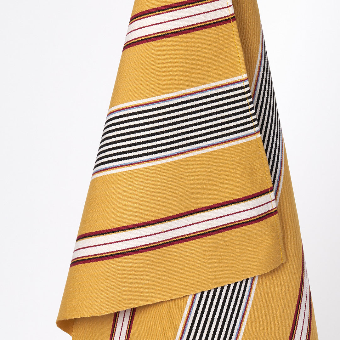 Spice Stripes Hand Towel - Yellow, black, white and red