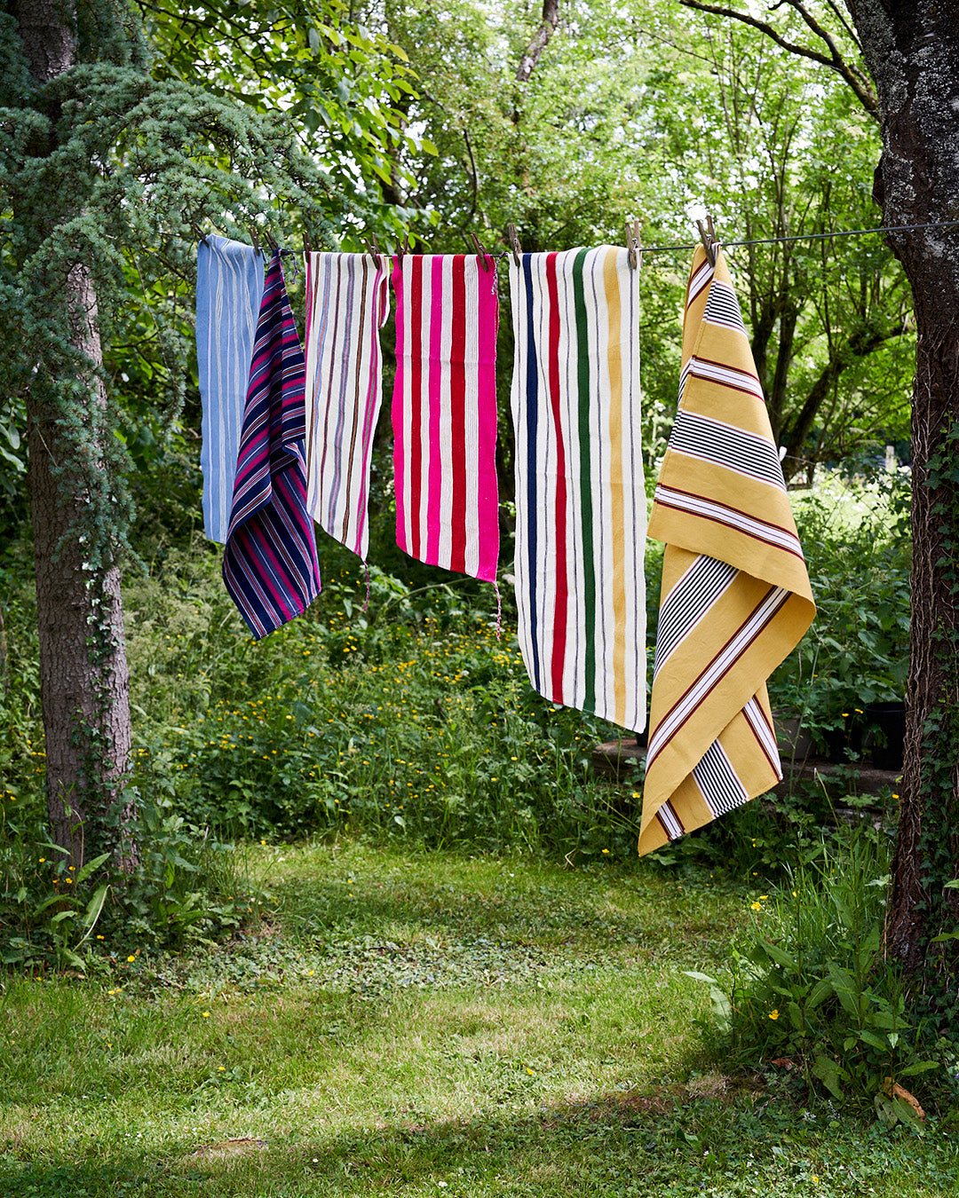 Primary Stripes Hand Towel