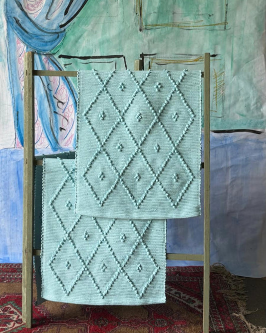 Cotton Bath Mat - Aqua, Standard