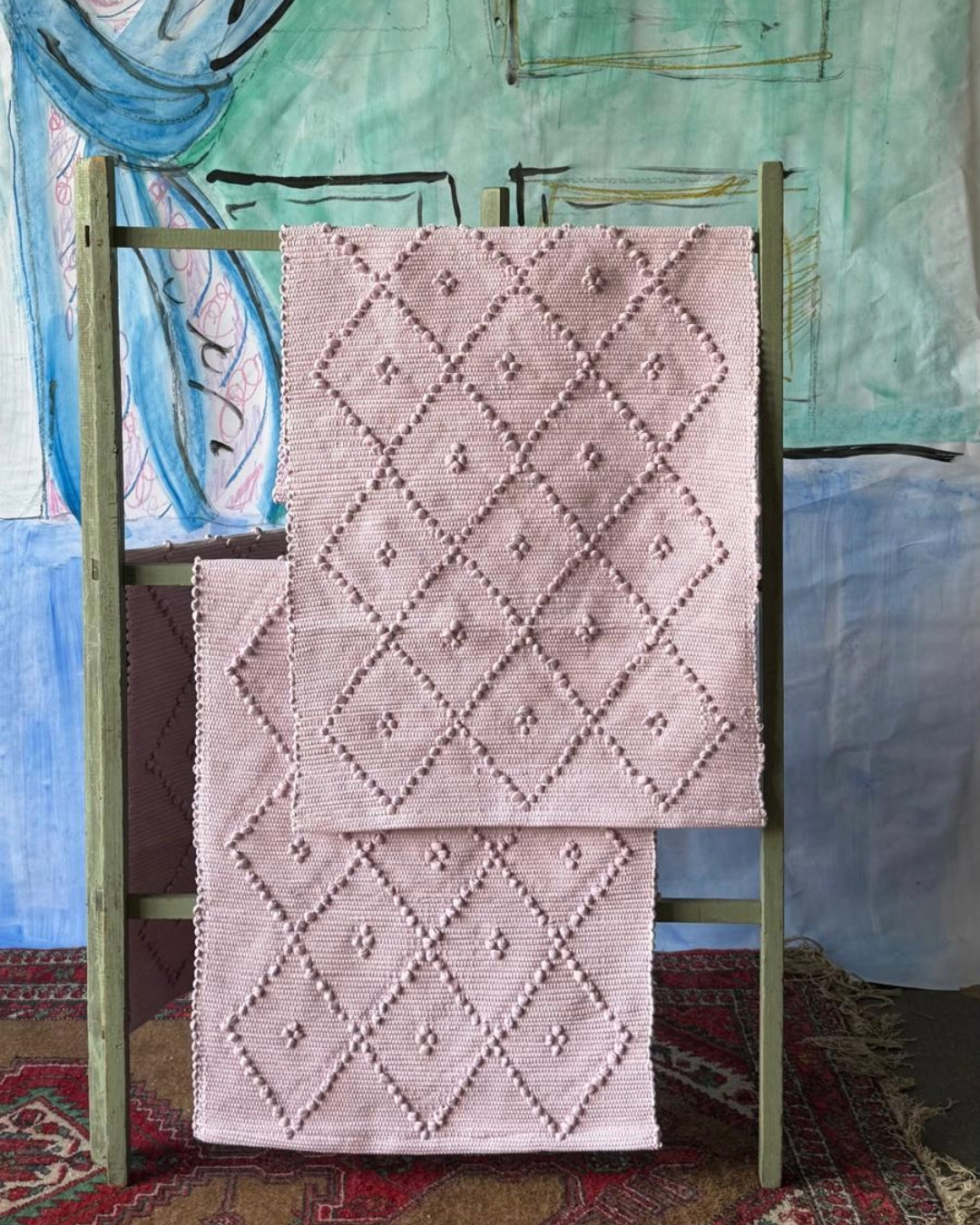 Cotton Bath Mat - Dusky Pink, Standard