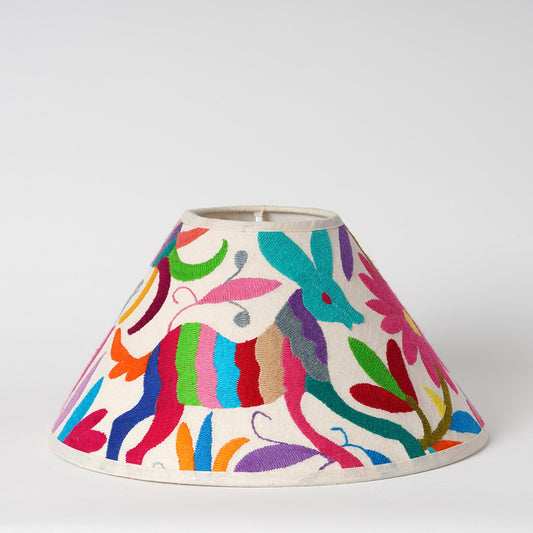 Multicoloured Otomi Coolie Lampshade - 31cm diameter